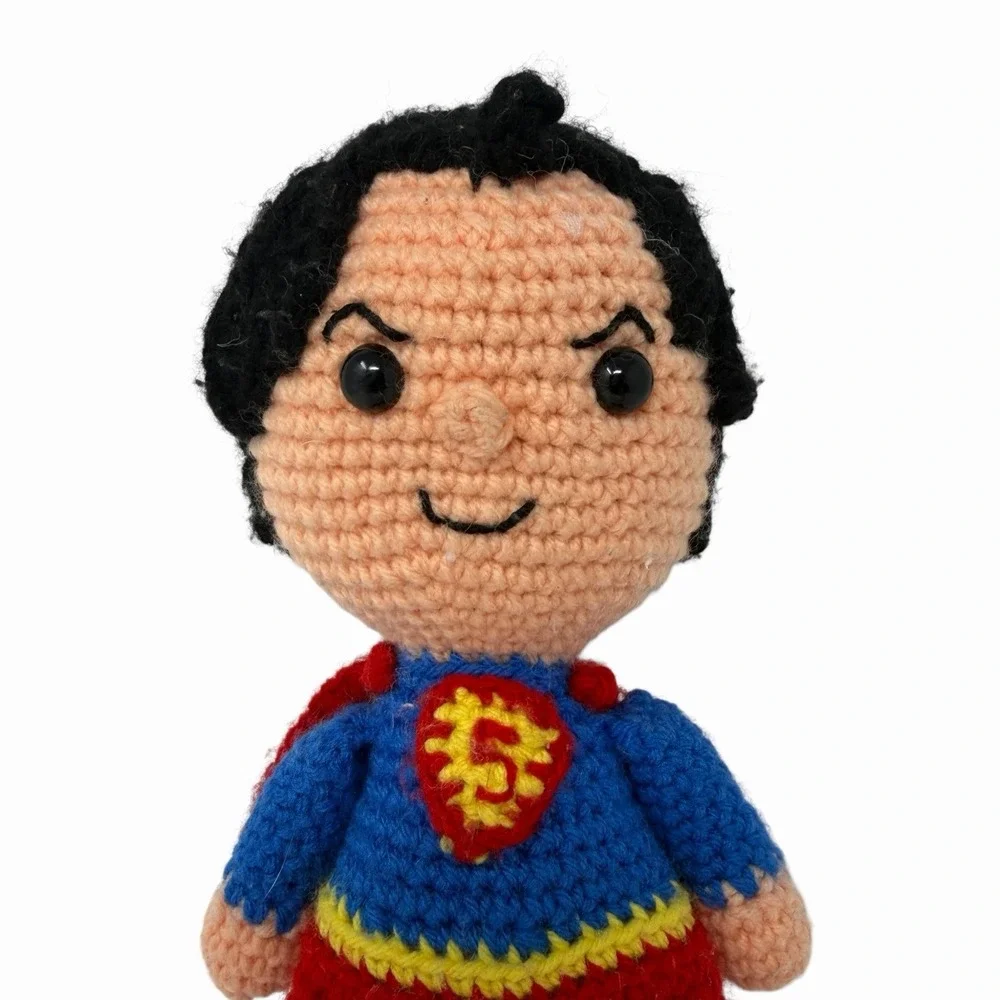 Handmade Crochet Superman Amigurumi Plush Superhero Doll DC Comics‎ Figure